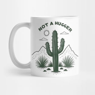 Not a Hugger Cactus Design Mug